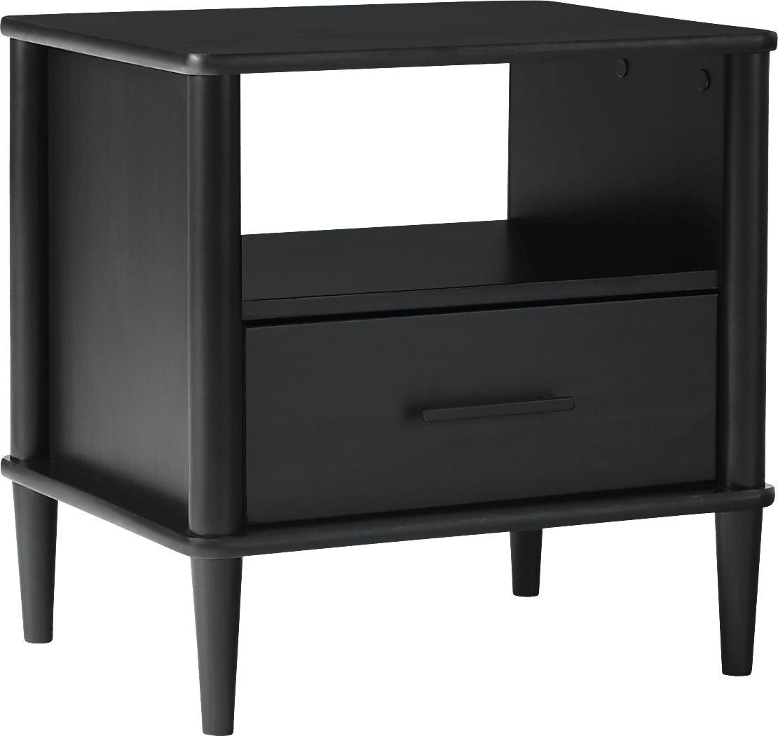 Manorhaven Black Nightstand