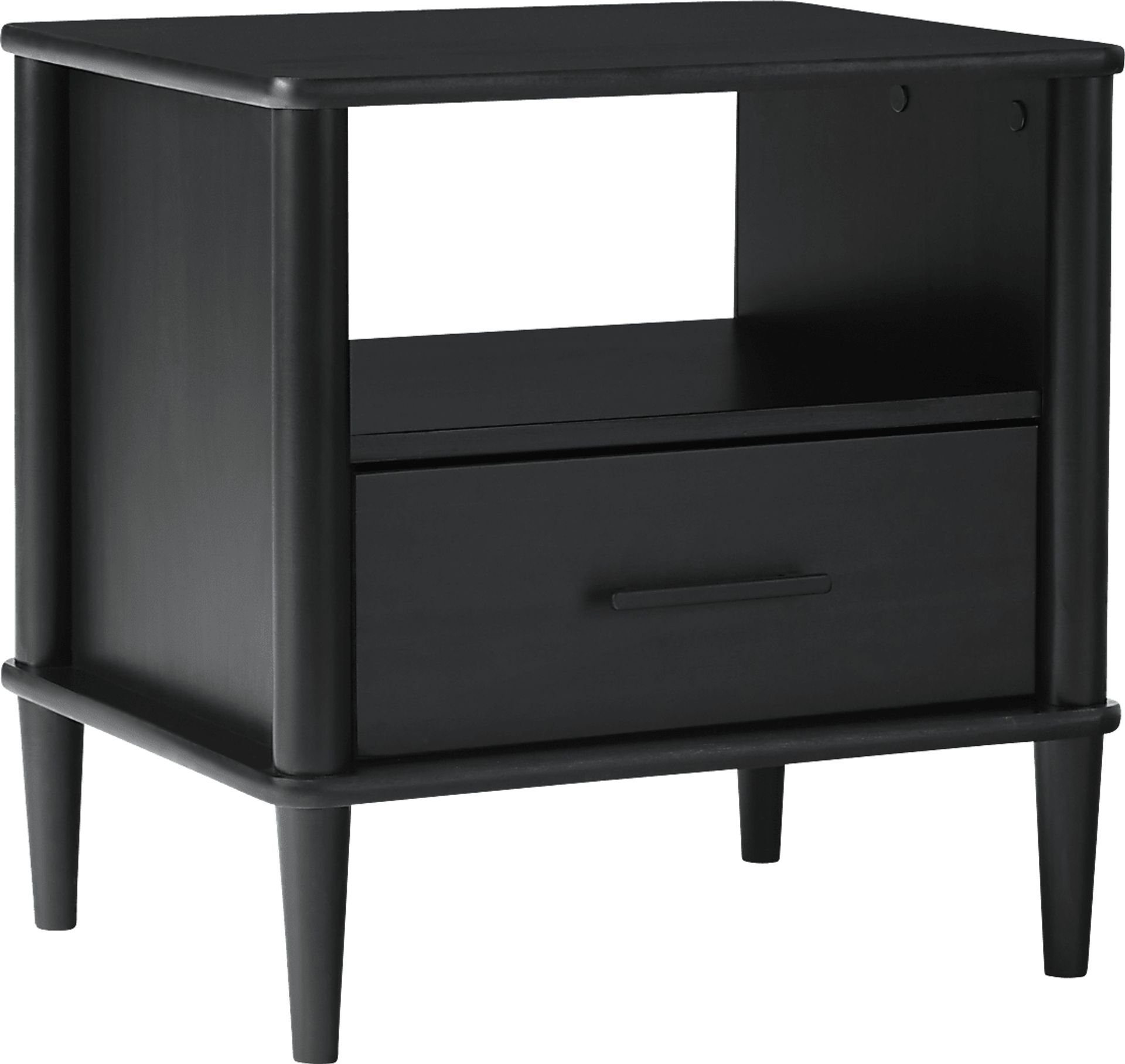 Manorhaven Black Nightstand - Image 1