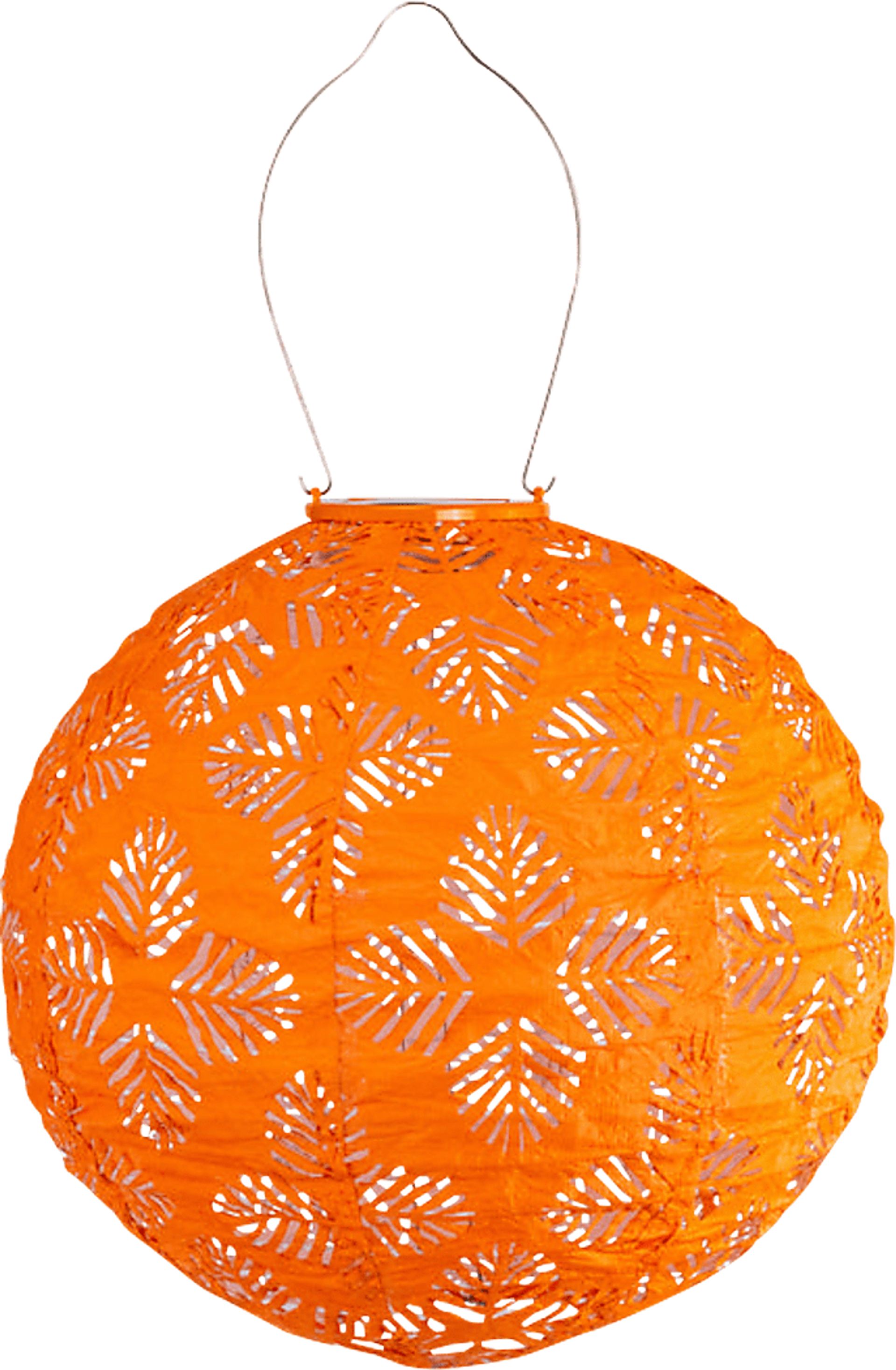 Mansduff Orange Outdoor Solar Lantern - Image 1
