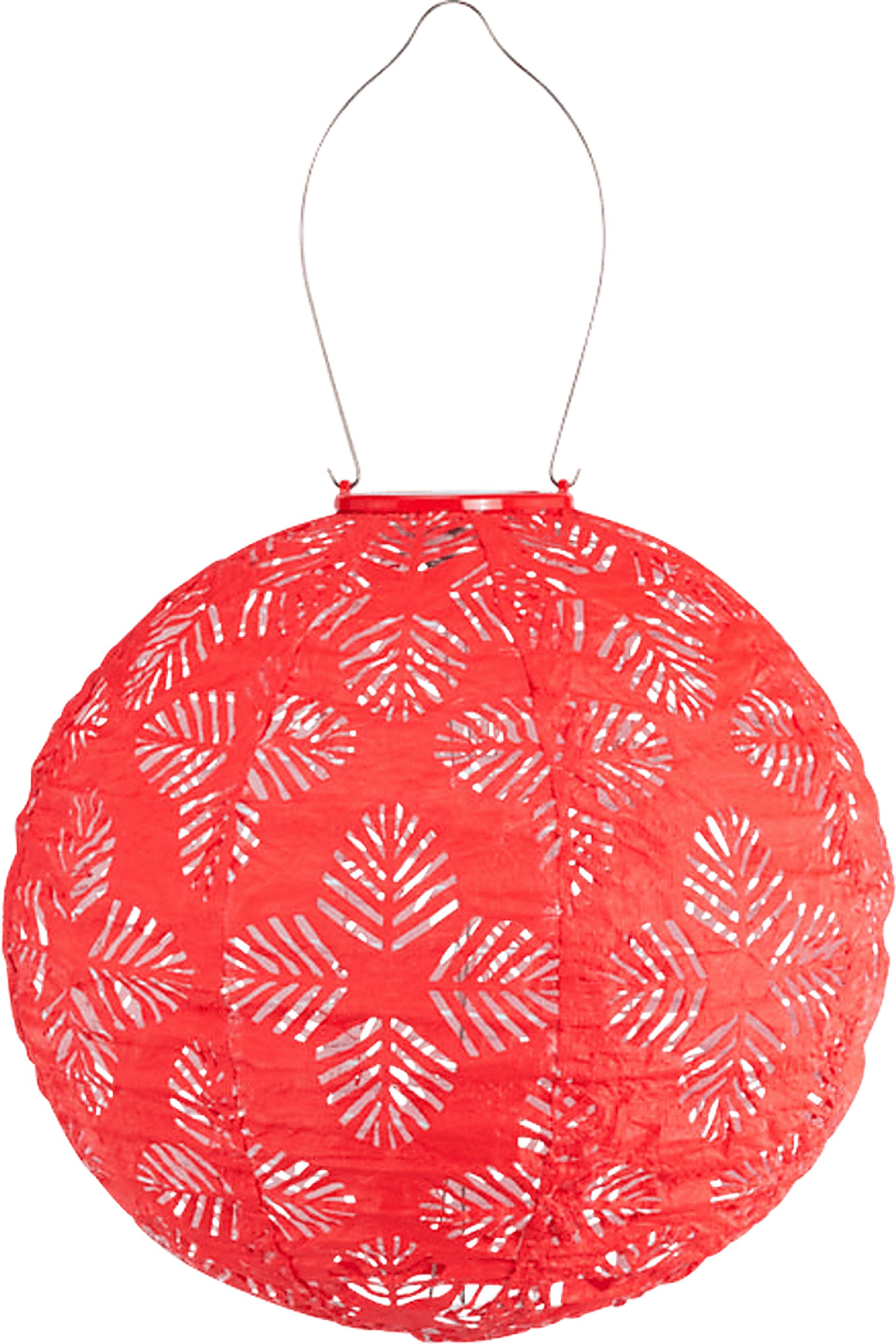 Mansduff Red Outdoor Solar Lantern - Image 1