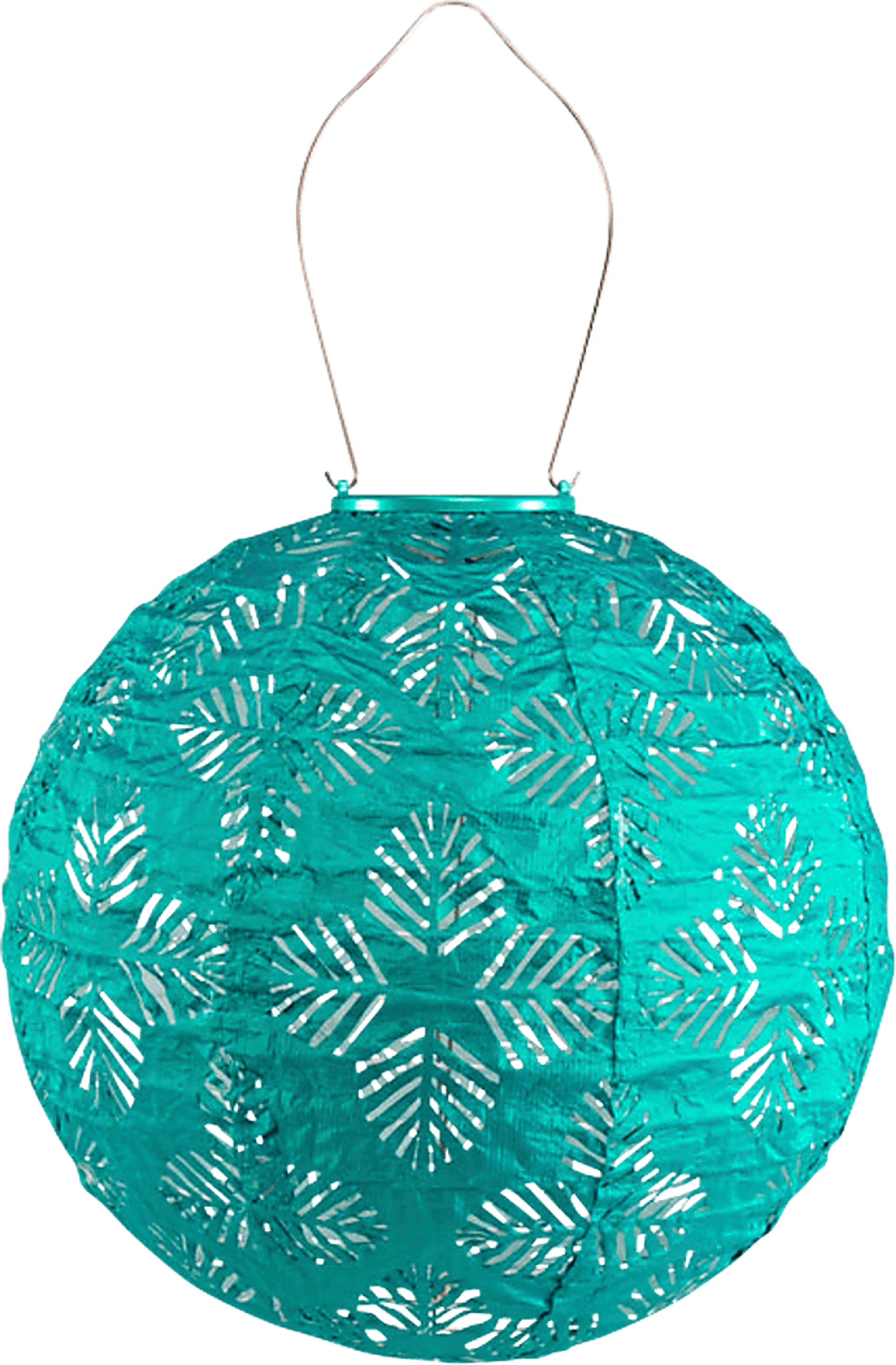 Mansduff Turquoise Outdoor Solar Lantern - Image 1