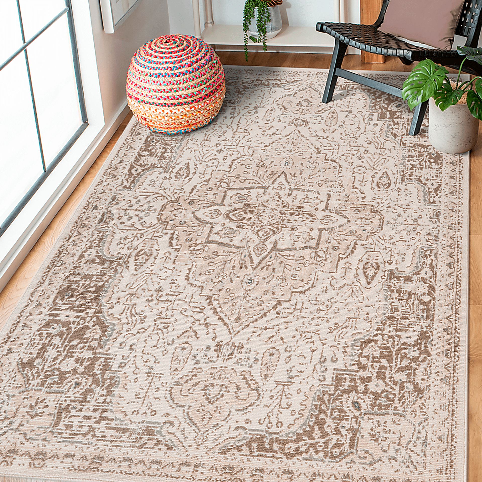 Manslet Cream/Beige 7'7 x 9' Rug - Image 2
