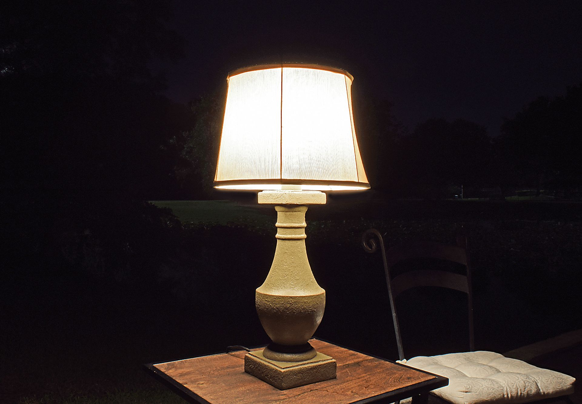 Manteo Gray Outdoor Table Lamp - Image 13