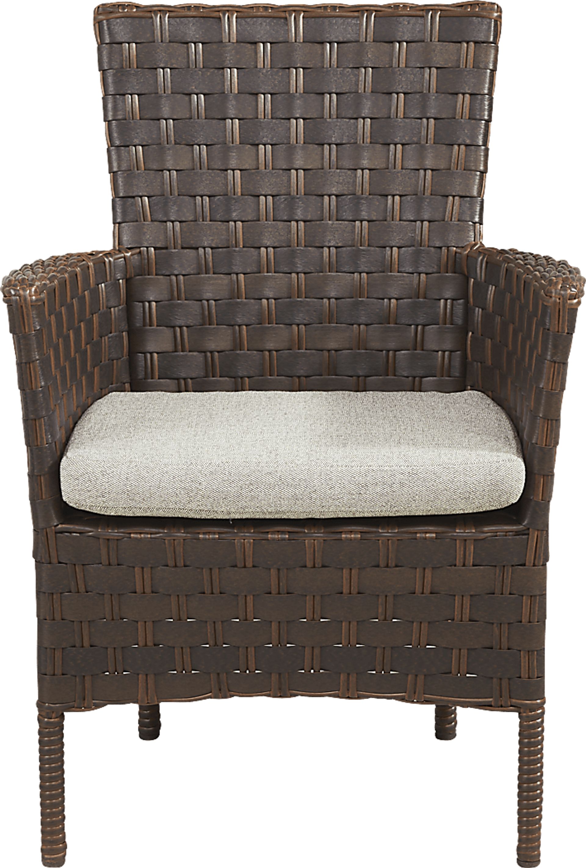 Mantra Brown 7 Pc Outdoor Dining Set with Ash Cushions - Image 4
