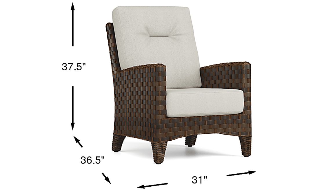 Mantra Brown Outdoor Club Chair with Ash Cushions