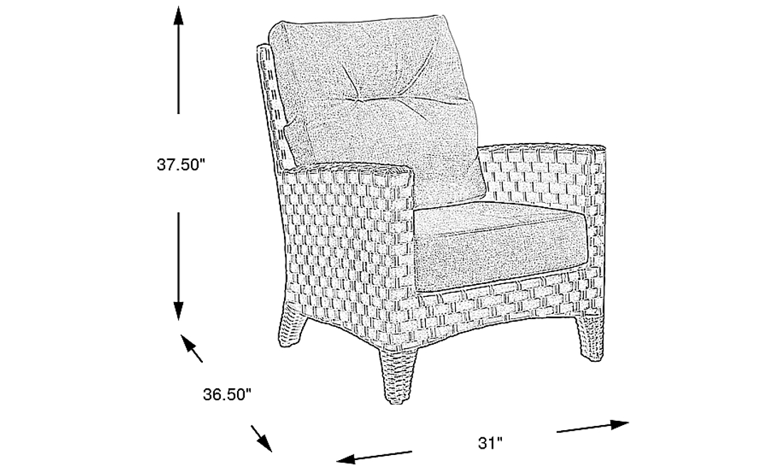 Mantra Brown Outdoor Club Chair with Ash Cushions