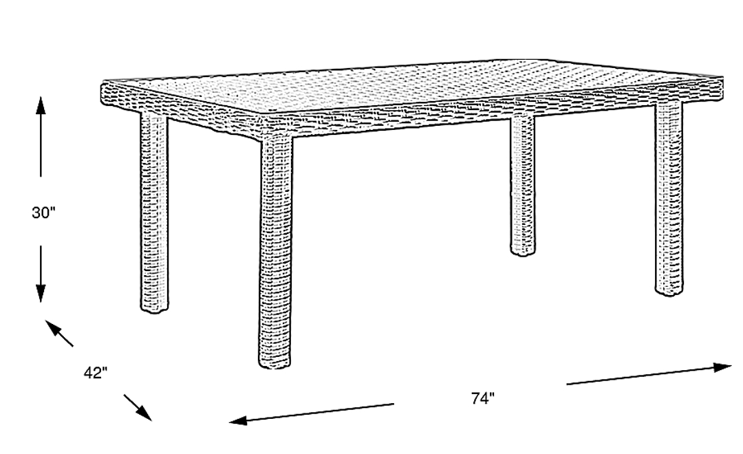 Mantra Brown Outdoor Dining Table