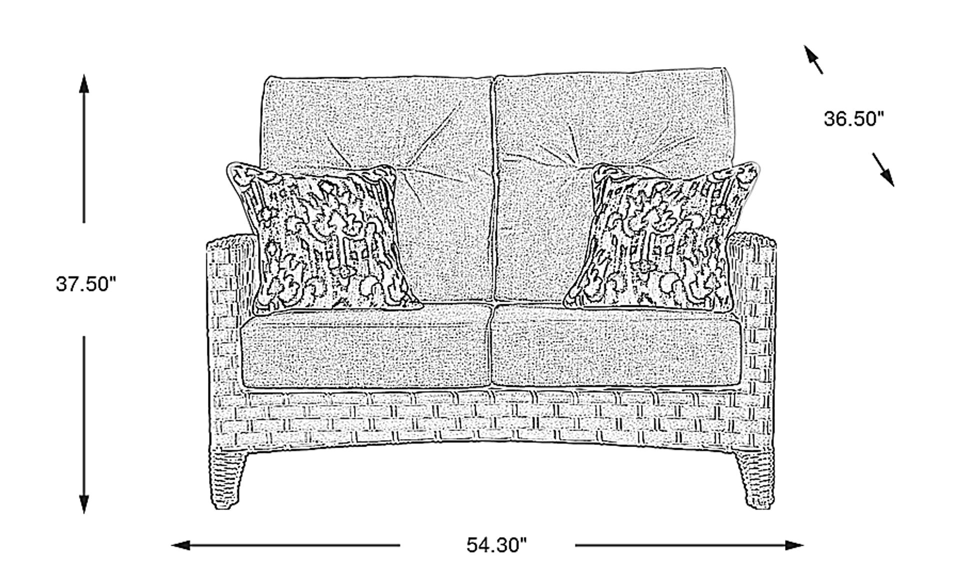 Dimension Image. Please refer to the Dimension Tab on this page for dimension details.
