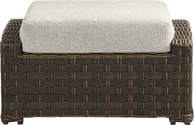 Mantra Brown Outdoor Ottoman with Ash Cushion - Thumbnail - Image 2