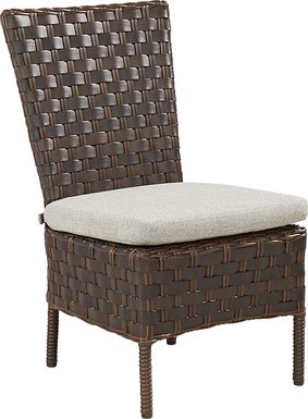 Mantra Brown Outdoor Side Chair with Ash Cushion