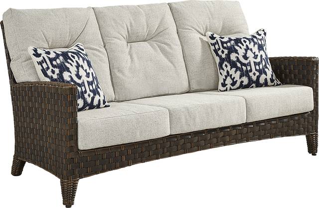 Mantra Brown 4 Pc Outdoor Seating Set with Ash Cushions - Thumbnail - Image 3