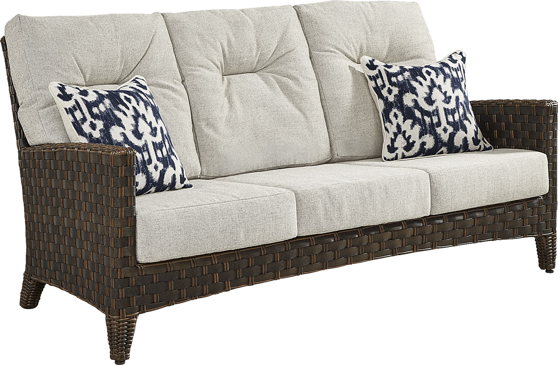 Mantra Brown 4 Pc Outdoor Seating Set with Ash Cushions - Image 3