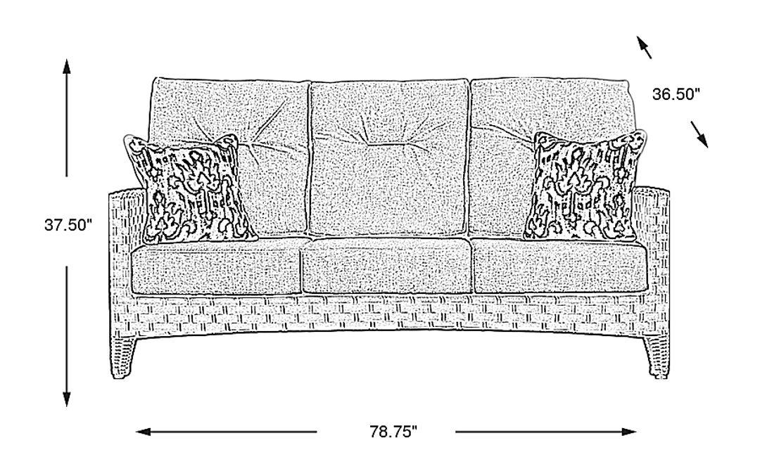 Mantra Brown Outdoor Sofa with Ash Cushions