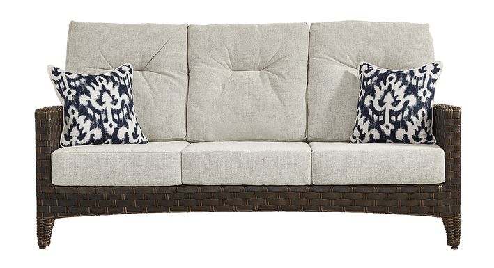 Mantra Brown Outdoor Sofa with Ash Cushions