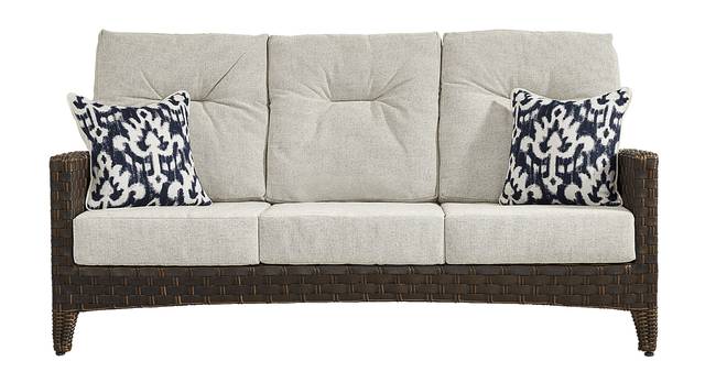Mantra Brown 4 Pc Outdoor Seating Set with Ash Cushions - Thumbnail - Image 2