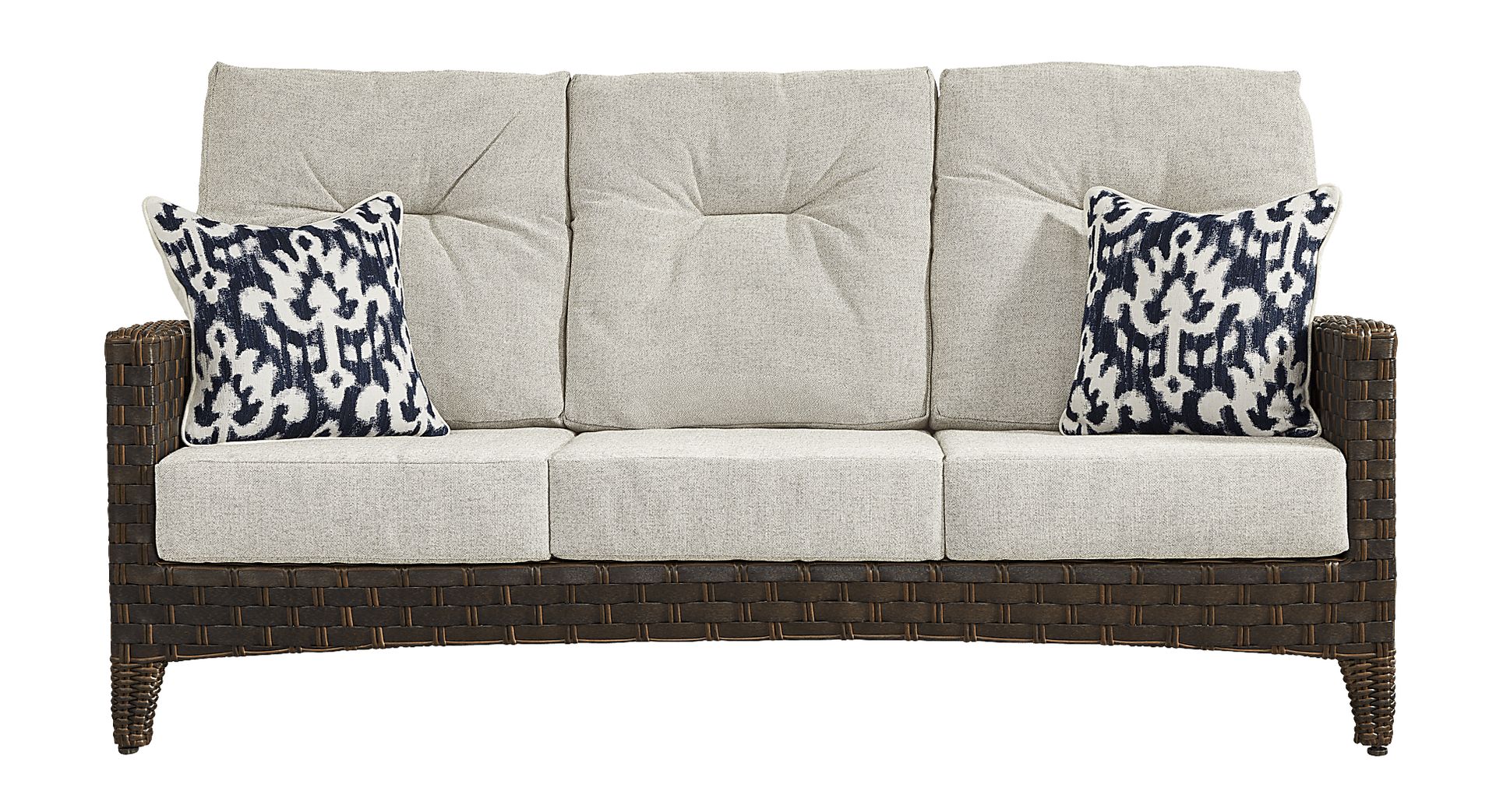 Mantra Brown 4 Pc Outdoor Seating Set with Ash Cushions - Image 2