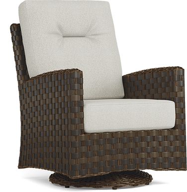 Mantra Brown Outdoor Swivel Chair with Ash Cushions