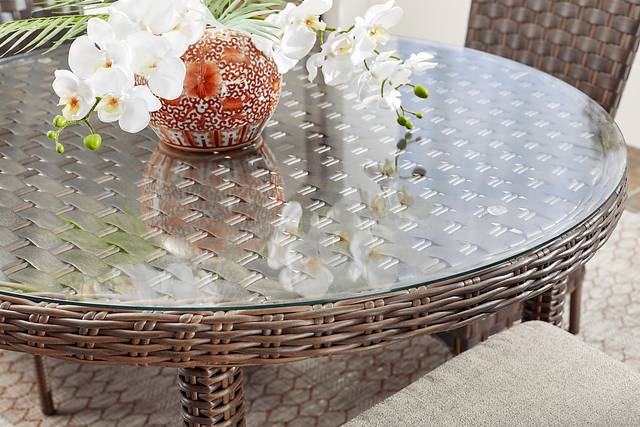 Mantra Brown Round Outdoor Dining Table - Thumbnail - Image 3