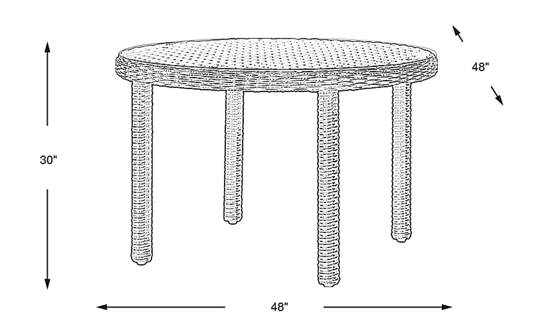 Mantra Brown Round Outdoor Dining Table