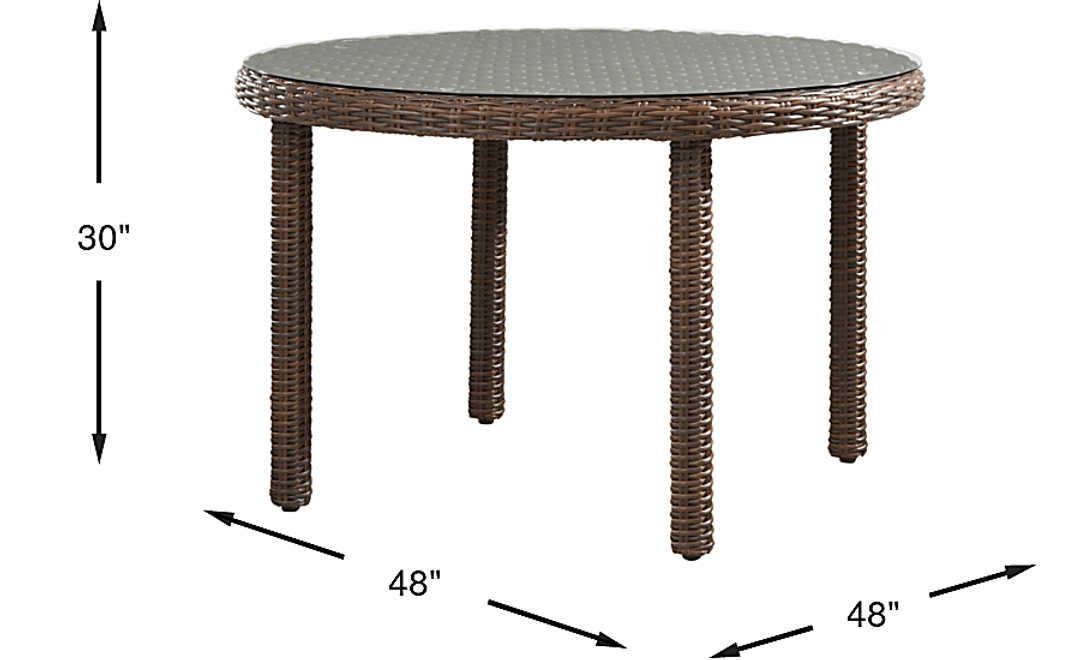 Mantra Brown Round Outdoor Dining Table