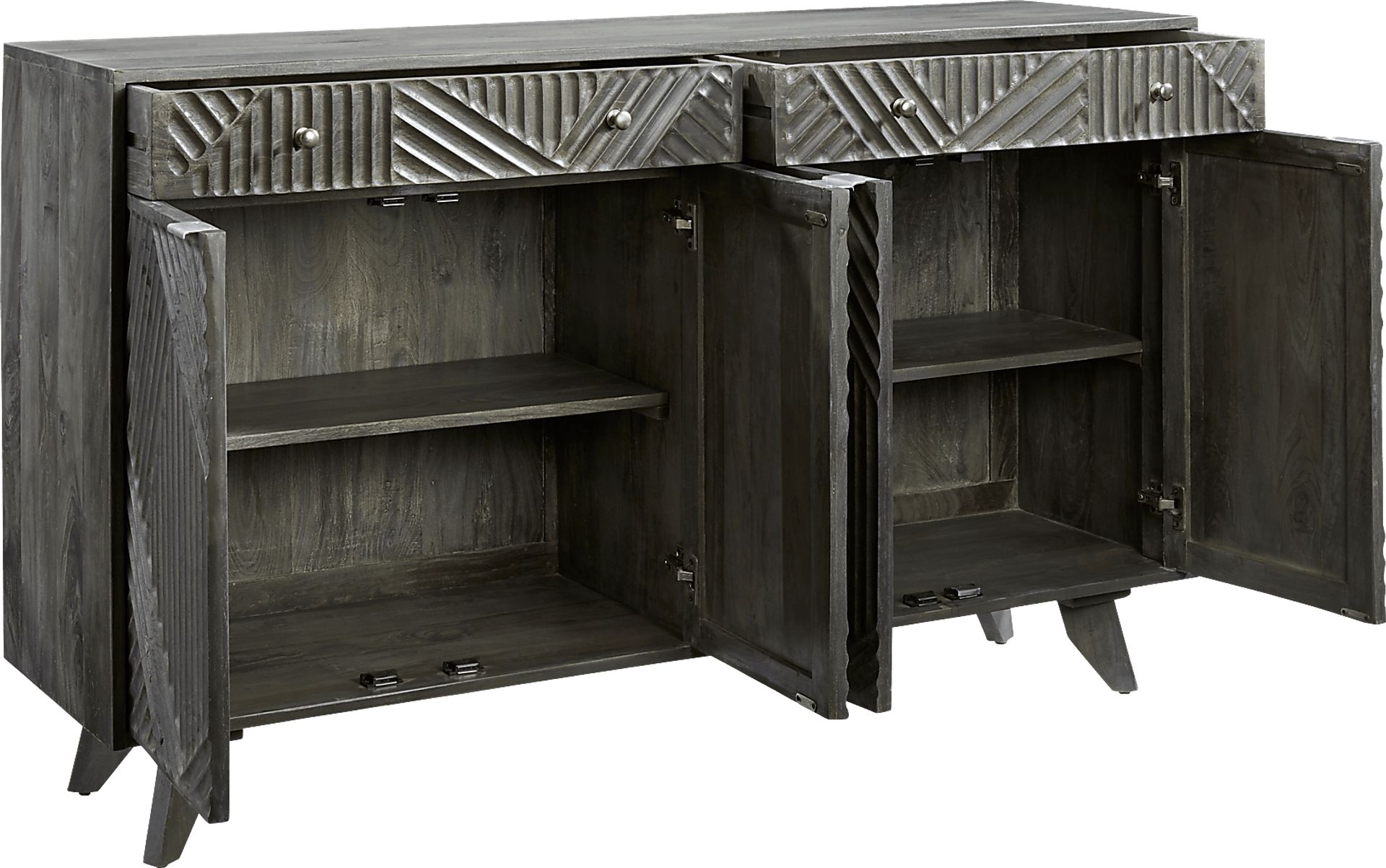 Mantwes Gray Accent Cabinet - Image 4