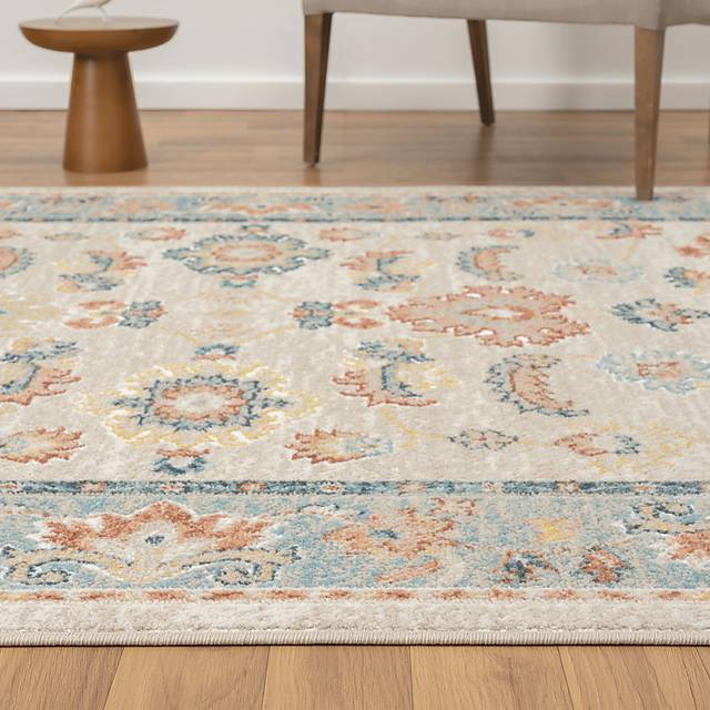 Manu Blue/Ivory 3'11 x 6' Rug - Thumbnail - Image 4