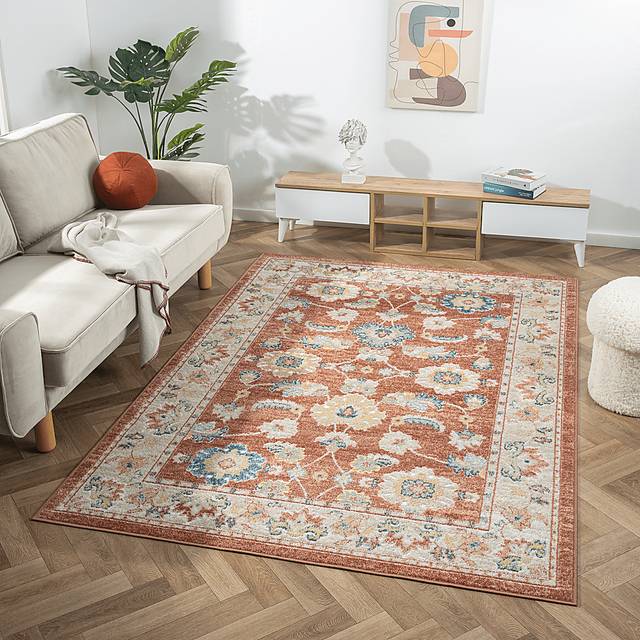 Manu Rust/Ivory 3'11 x 6' Rug - Thumbnail - Image 3
