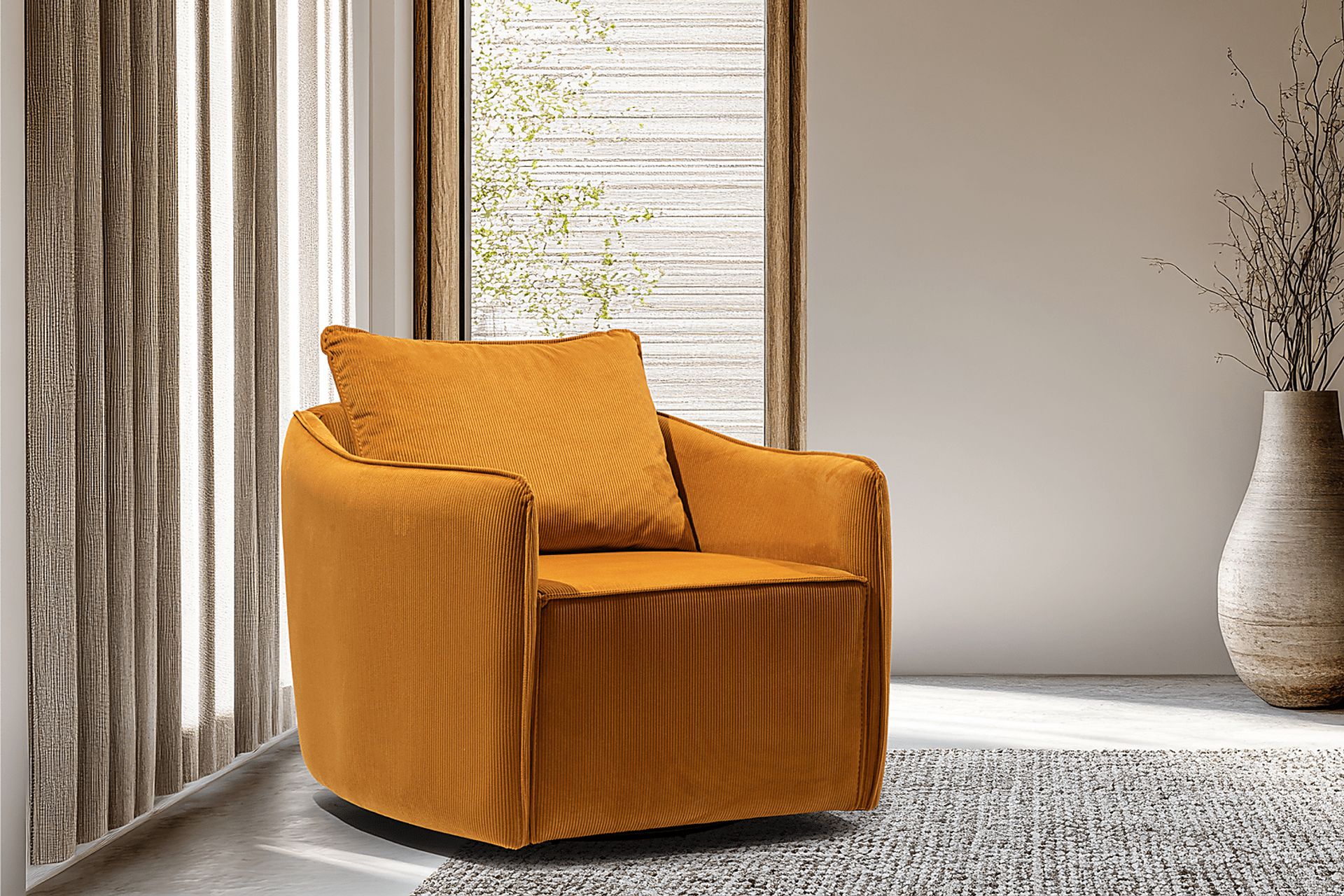 Manvi Brown Swivel Accent Chair - Image 2