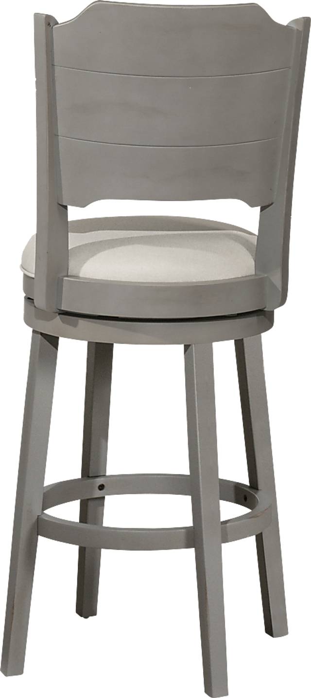 Manzanar Gray Swivel Barstool - Thumbnail - Image 2