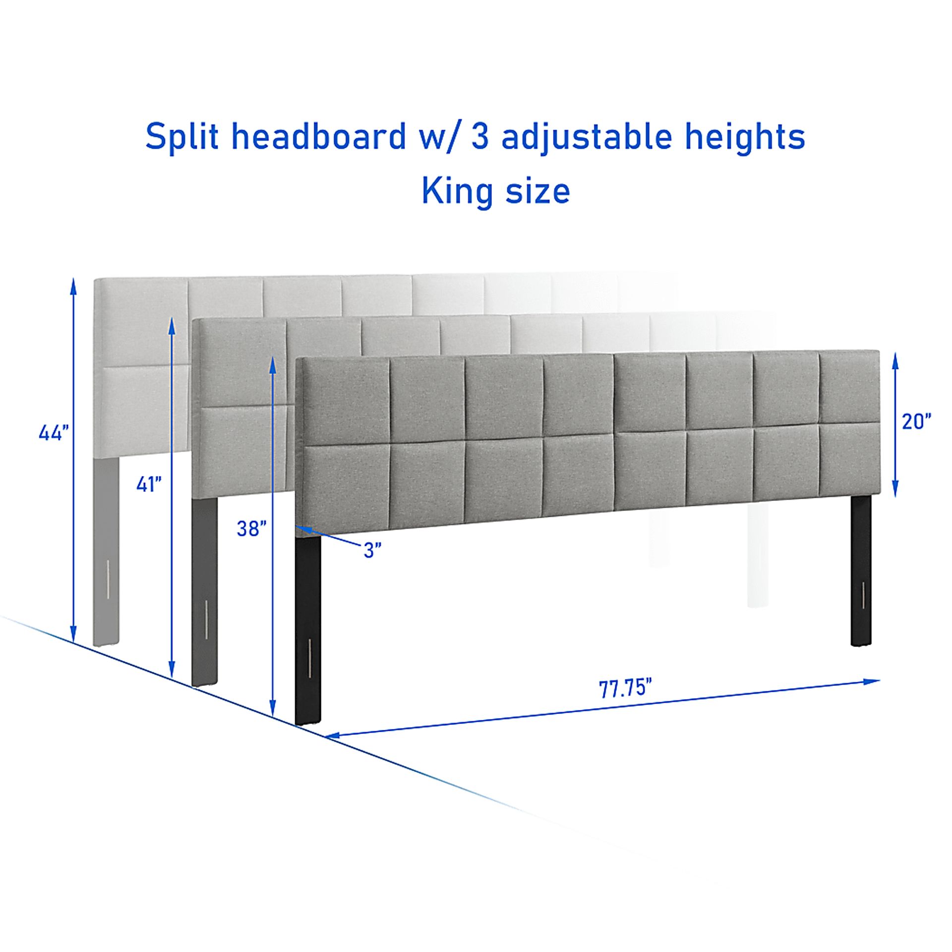 Maoka Light Gray King Headboard - Image 4