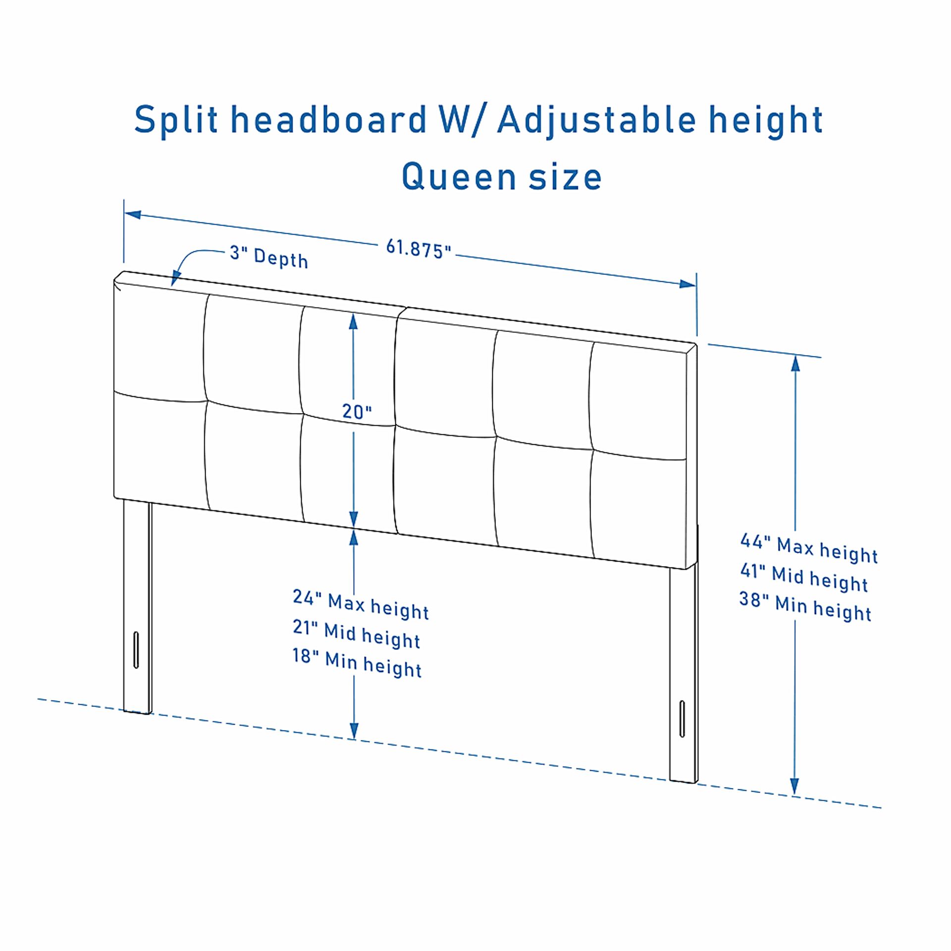 Maoka Light Gray Queen Headboard - Image 5