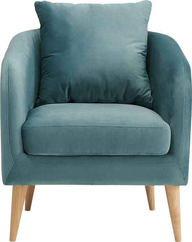 Maoki II Light Blue Accent Chair - Thumbnail - Image 2