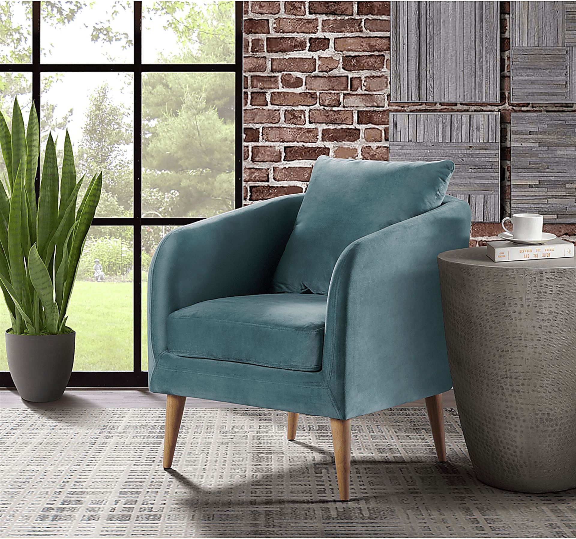 Maoki II Light Blue Accent Chair - Image 9