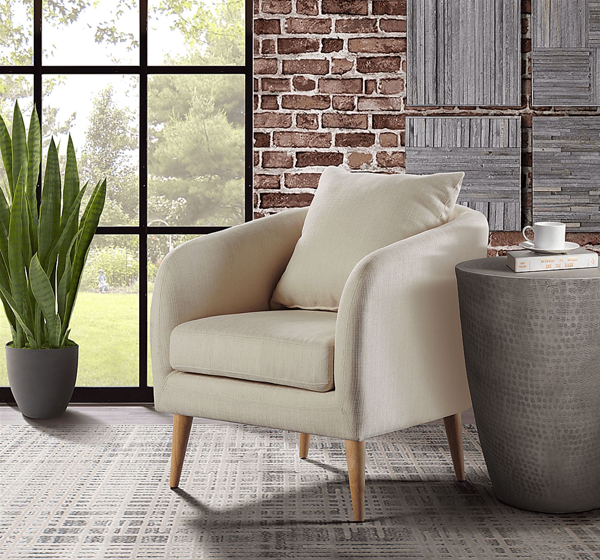 Maoki II Cream Accent Chair - Image 9