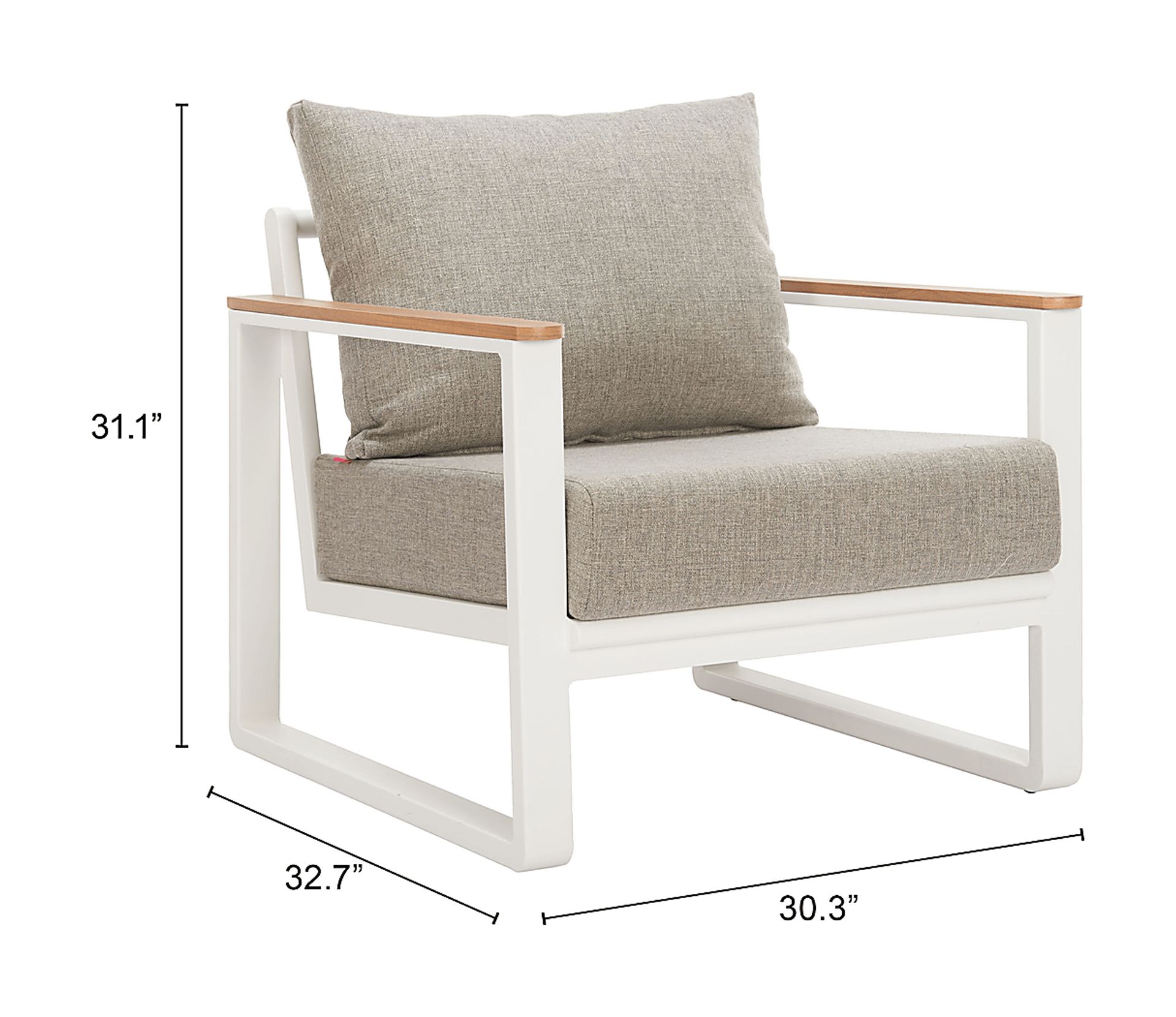 Mapelia Beige Arm Chair - Image 2