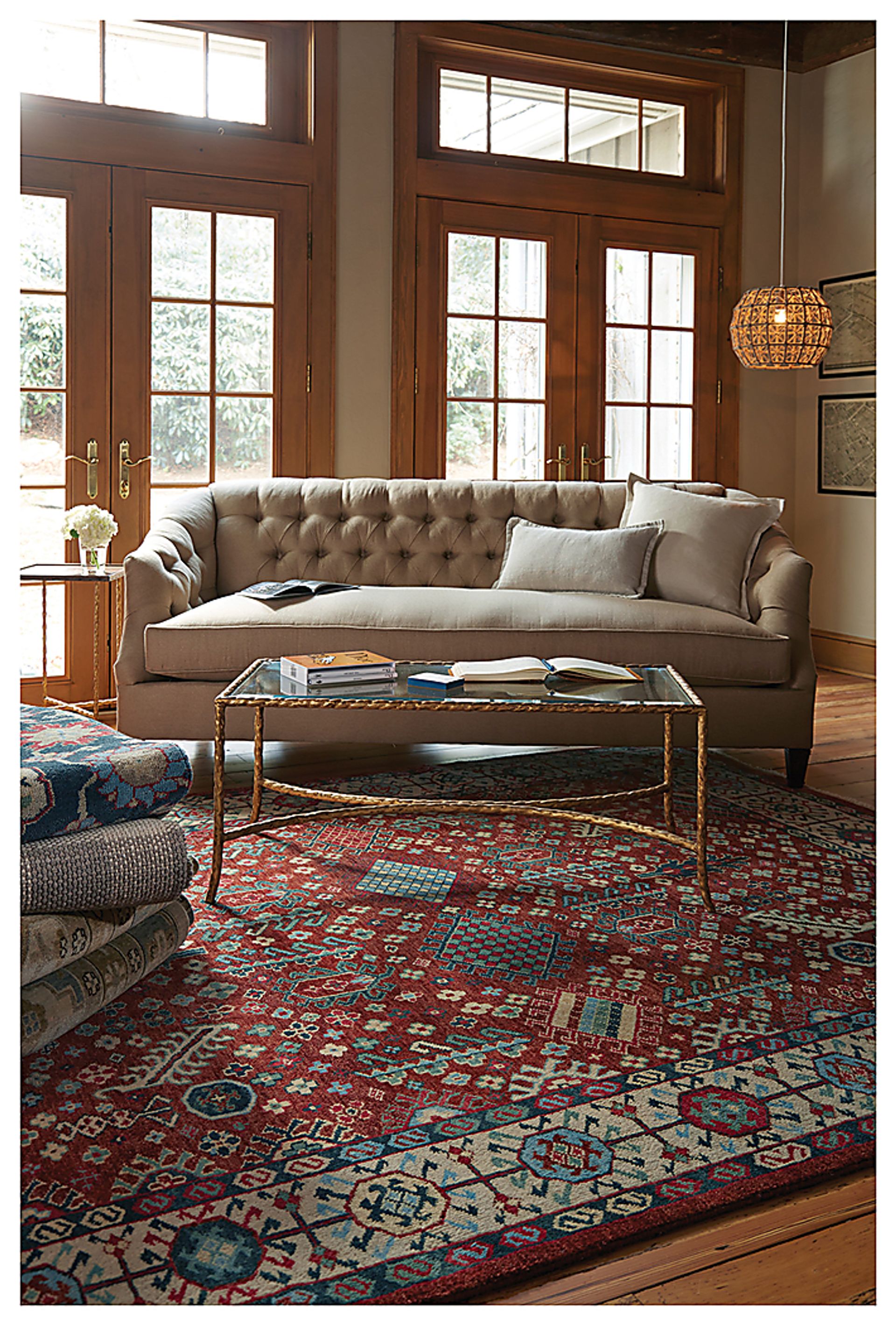 Maple Crossing Red Rug | Rooms to Go