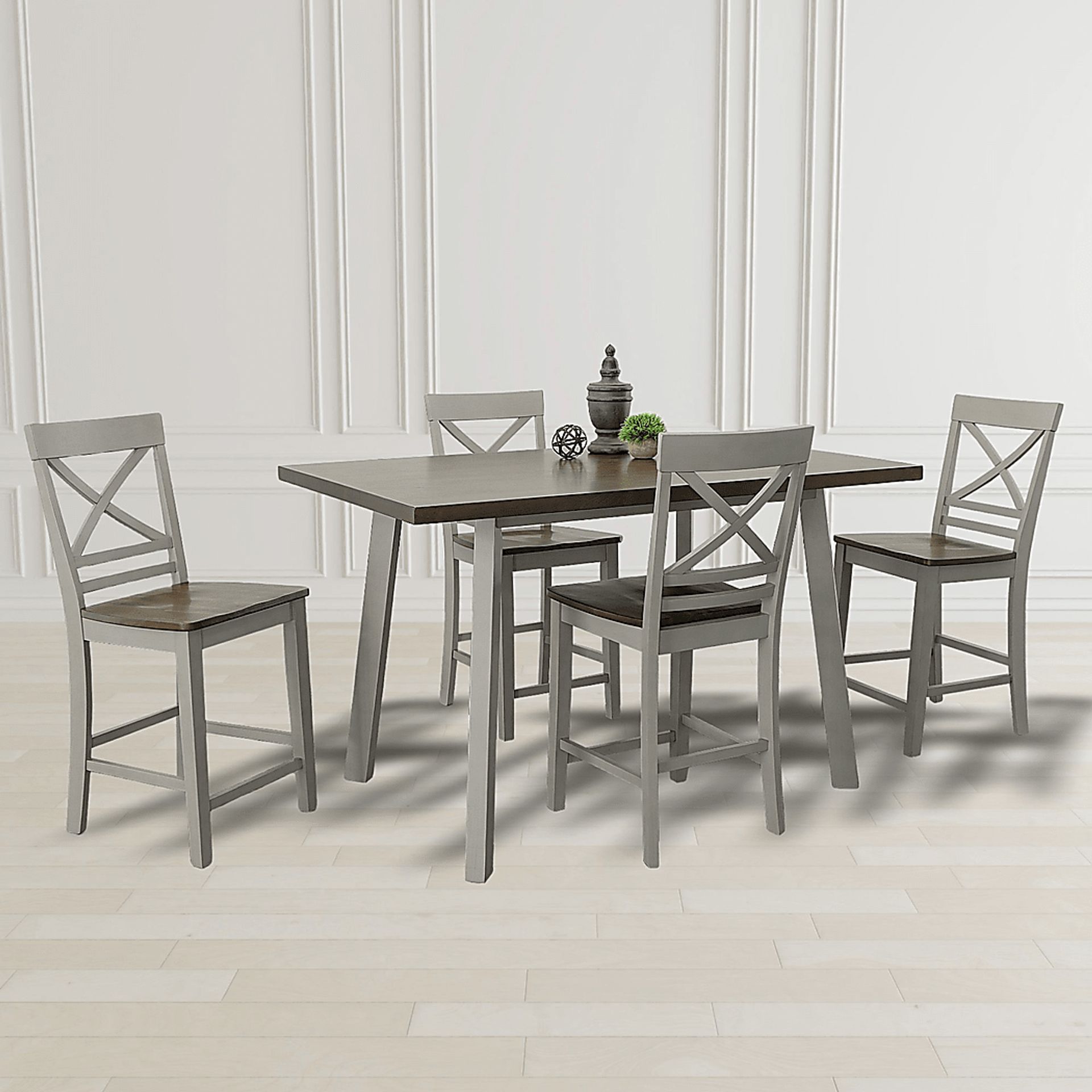 Maplefly Gray Counter Height Stool, Set of 2 - Image 2