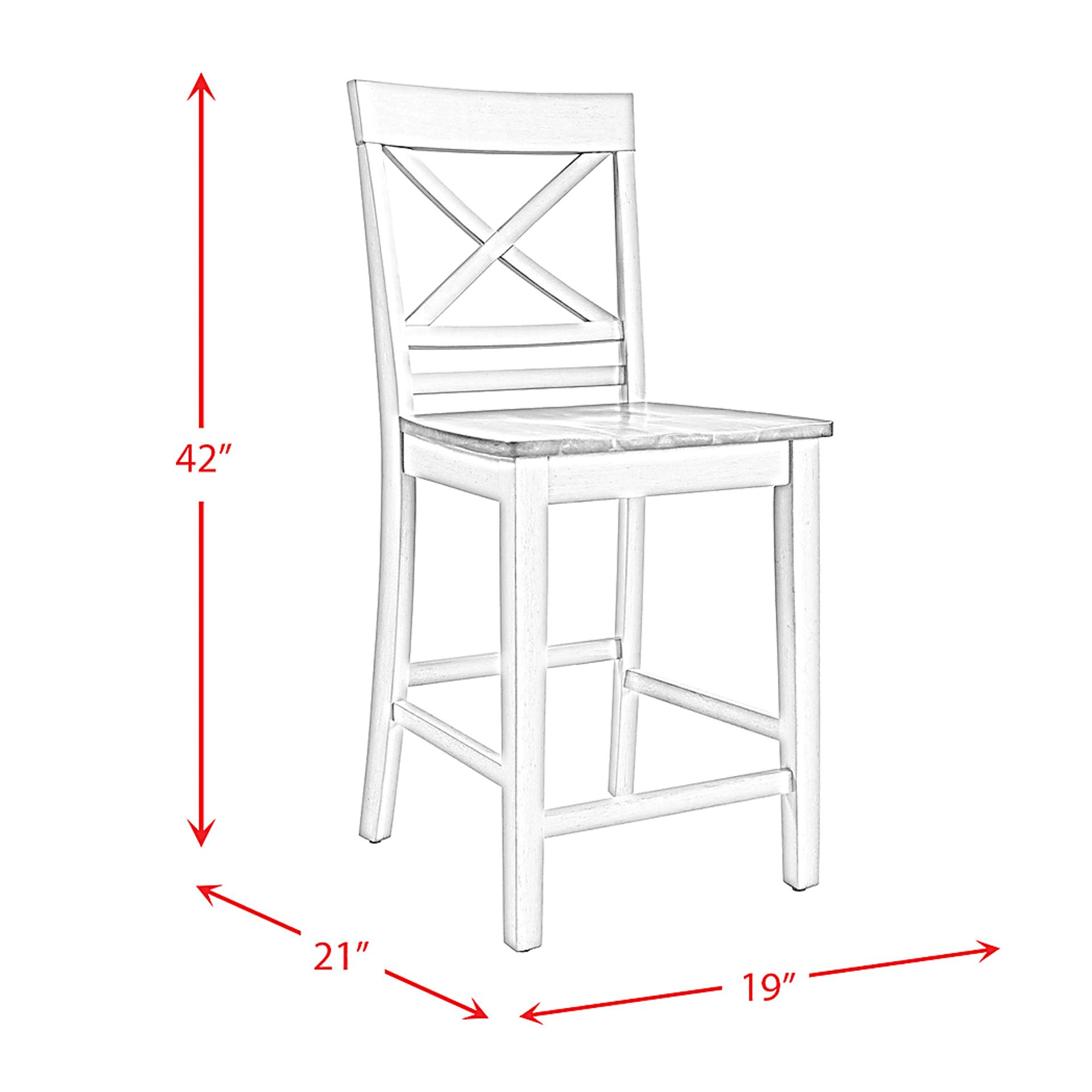 Maplefly Gray Counter Height Stool, Set of 2 - Image 9