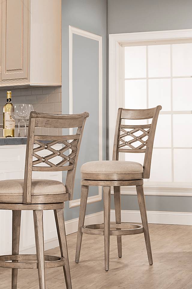 Maplegrove Gray Swivel Barstool - Thumbnail - Image 6