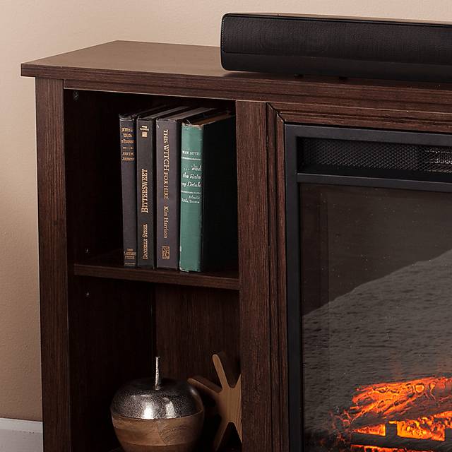 Mapleloft Espresso 56 in. Console with Electric Fireplace - Thumbnail - Image 2