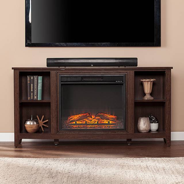 Mapleloft Espresso 56 in. Console with Electric Fireplace - Thumbnail - Image 4