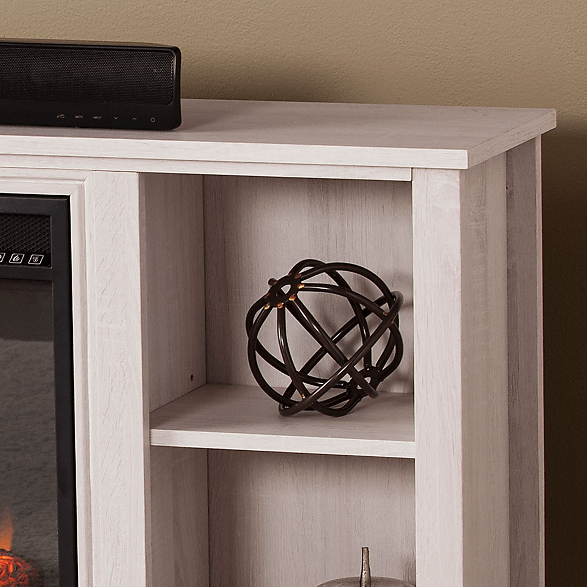 Mapleloft White 56 in. Console with Electric Fireplace - Image 2