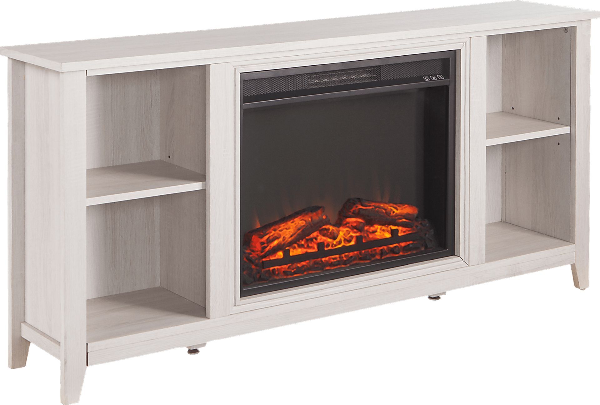 Mapleloft White 56 in. Console with Electric Fireplace - Image 1