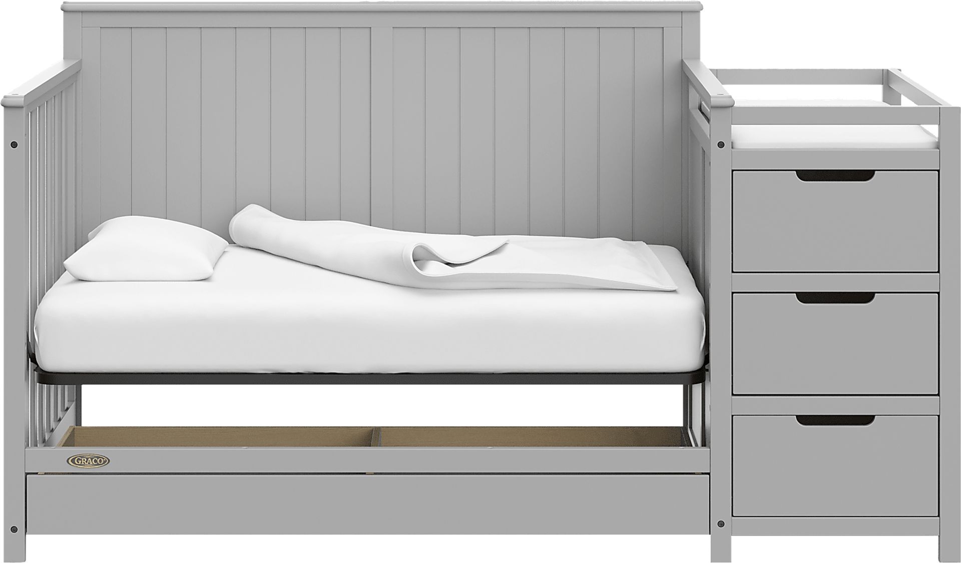 Maralah II Gray Convertible Crib & Changing Table - Image 9
