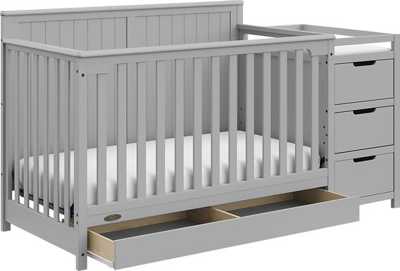 Kids Maralah II Gray Convertible Crib & Changing Table