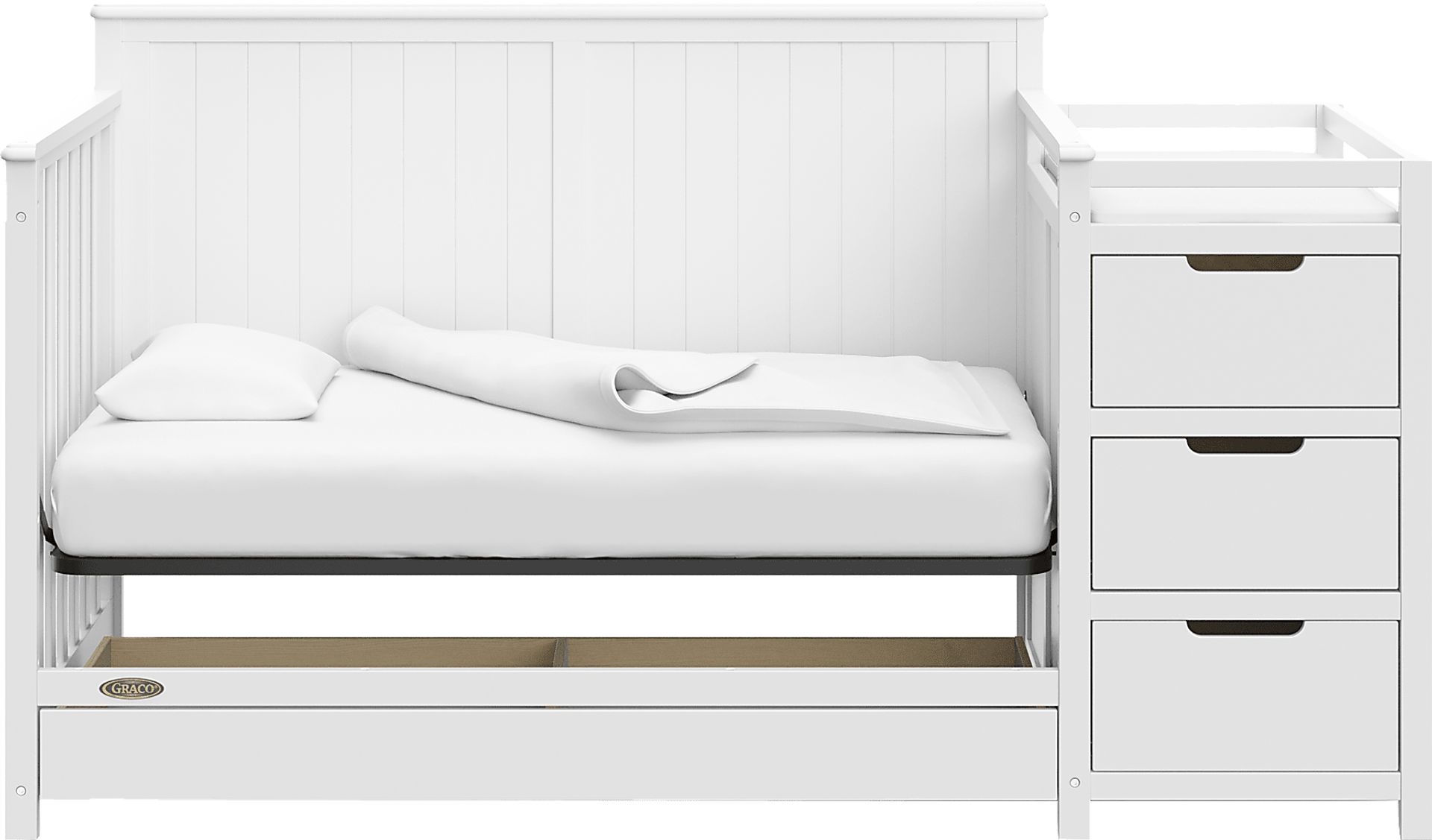 Kids Maralah II White Convertible & Changing Table - Image 8