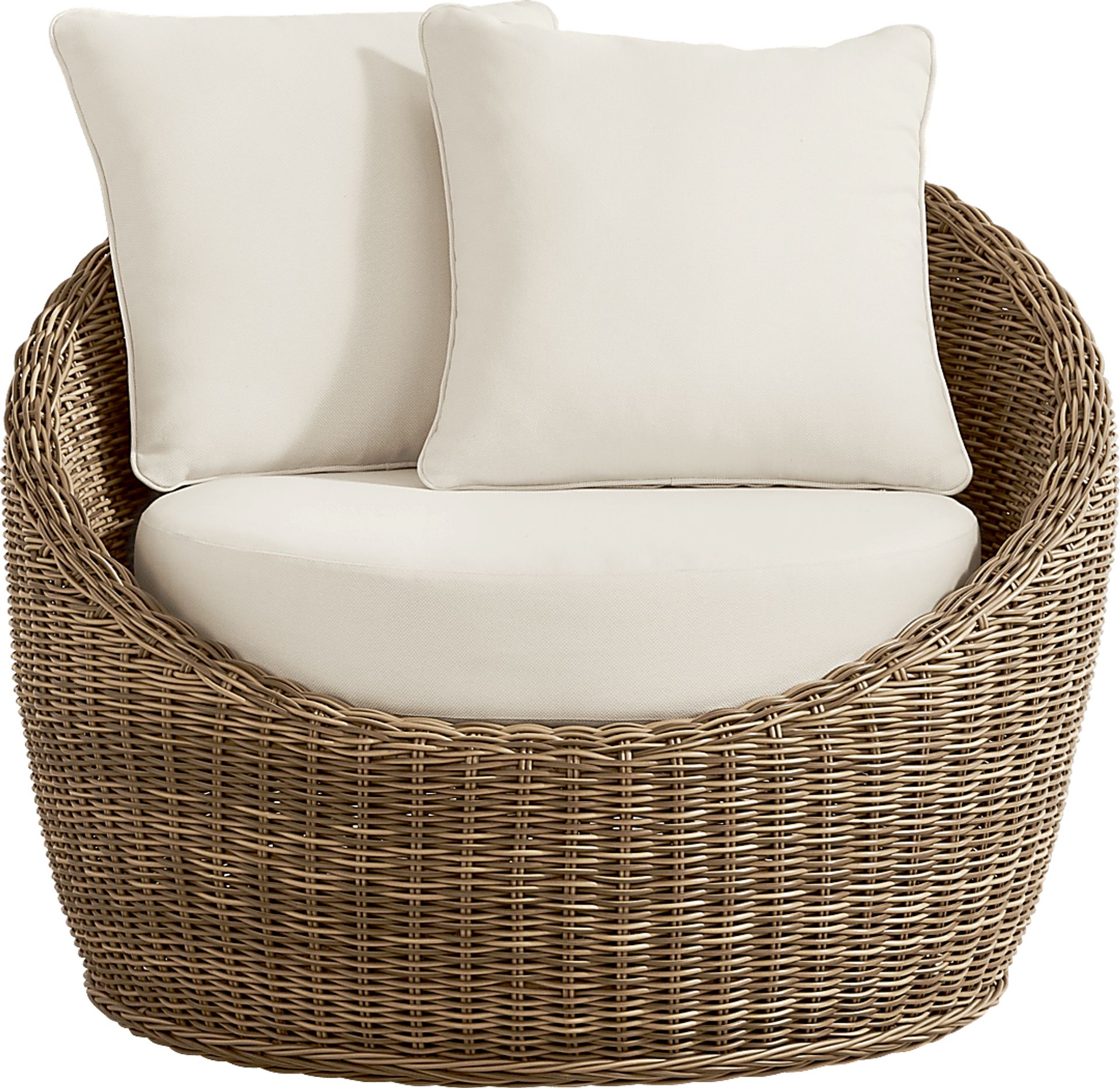Maraluna Tan Outdoor Swivel Club Chair - Image 2