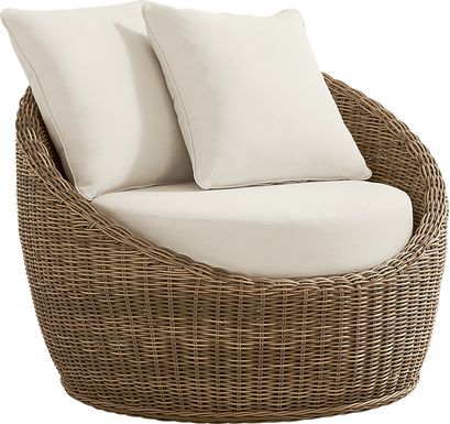 Maraluna Tan Outdoor Swivel Club Chair