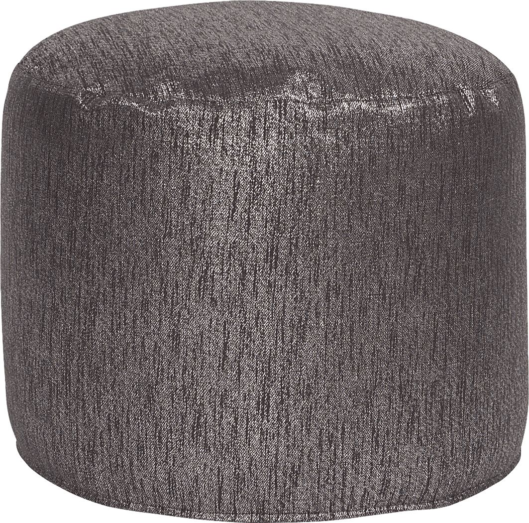 Marbee Dark Gray Pouf