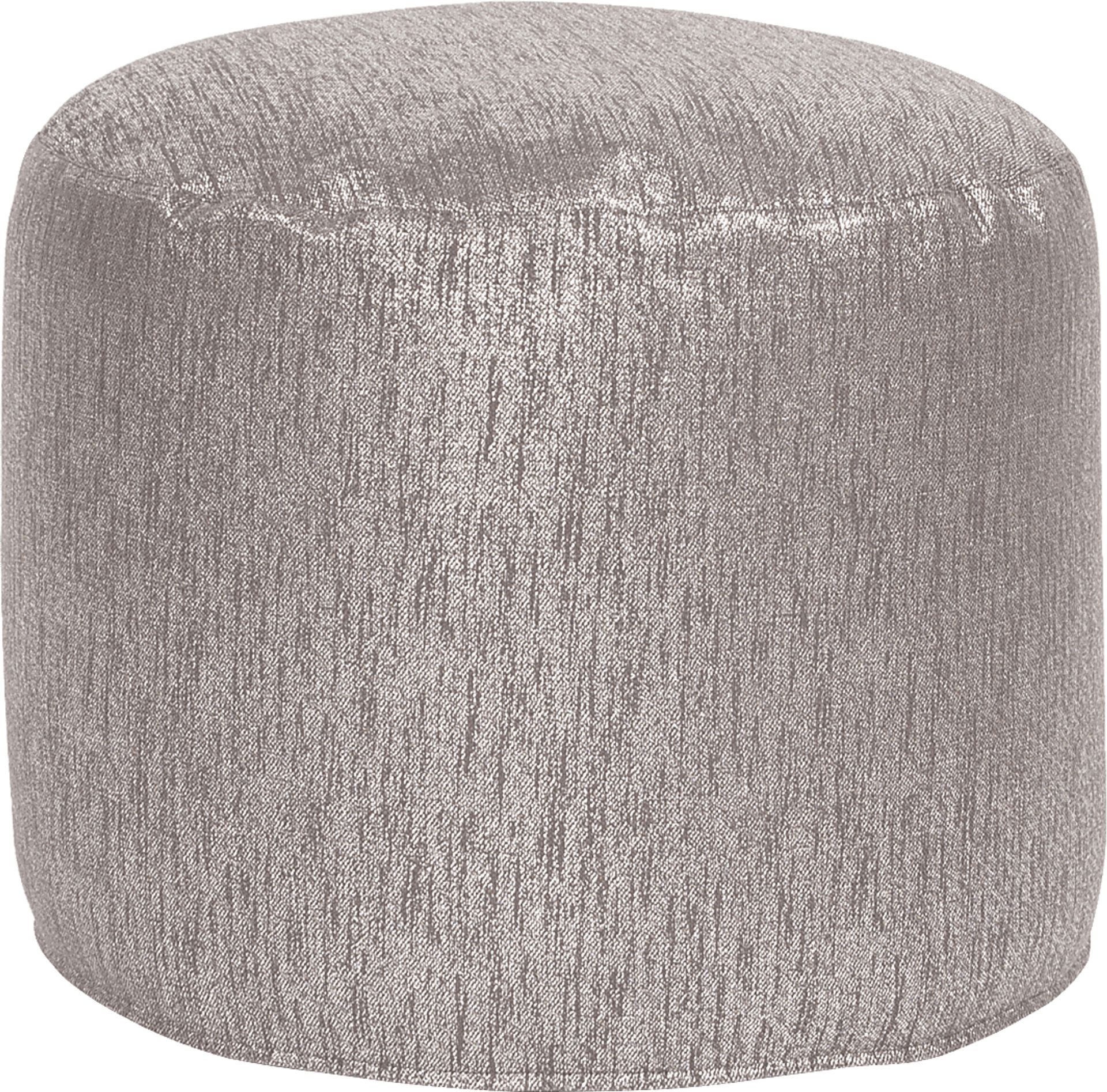 Marbee Gray Pouf - Image 1